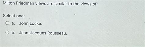 milton friedman views are similar to the views of